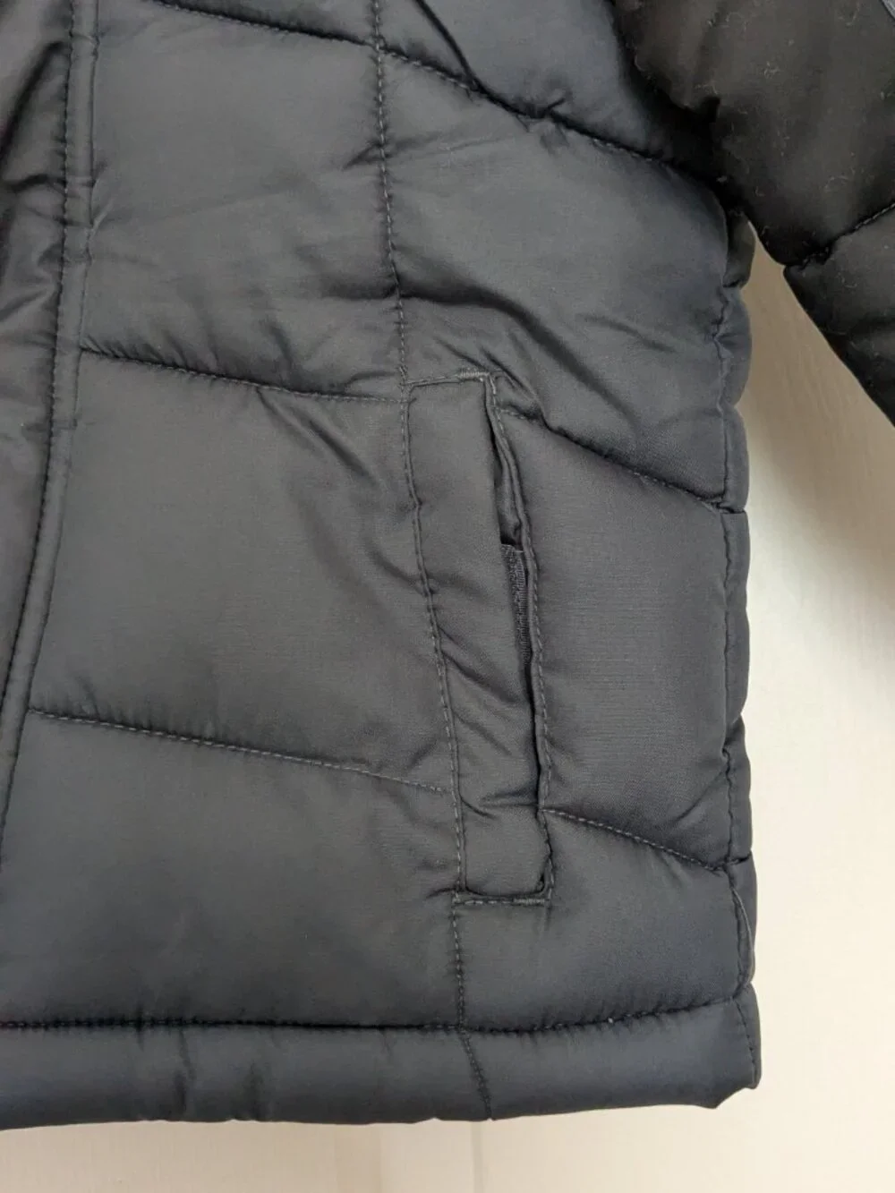 Vertical'9 Toddler Boys Gray & Green Puffer Jacket Hooded Coat 4T NWT